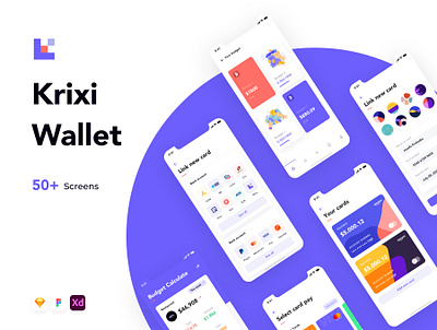 Krixi Wallet app balance bill card clean design design app designer fintech flash home mobile app mobile ui ui design uikit wallet