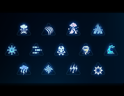 Damage Icons game icon icon set icons iconset sci fi sci fi scifi ui uidesign