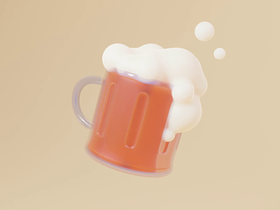 3D beer icon 🍺 3d 3d animation 3d pack 3d set animation beer blender cute design designer graphic design icon icons illustration library motion graphics resources set threedee ui