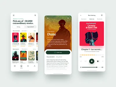Audiobooks mobile UI exploration audiobooks mobile app mobile interface mobile ui player ui uiux uiux design ux