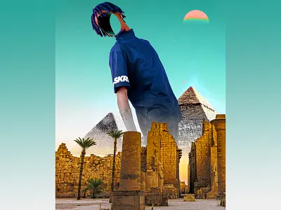 SKRB PYRAMID EGYPT art collage design egypyt egypyt gods illustration poster pyramid temple urban