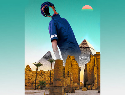 SKRB PYRAMID EGYPT art collage design egypyt egypyt gods illustration poster pyramid temple urban