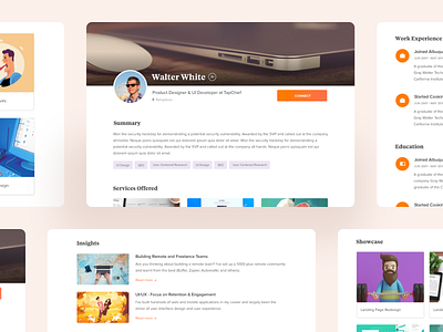 TapChief Profile Redesign concept dailyui design landing page profile profile page redesign remote work ui ux visual design web design