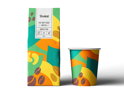 Shrikat packaging brand design brand identity branding coffee packing design illustration logo logodesign logotype mark nuts package organic organic food package package design packaging packaging design pattern typography vector