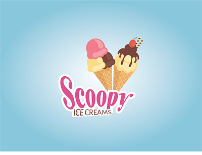 ICE CREAM LOGO branding design illustrator logo logodesign logotype vector