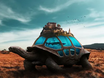 Tortoise Manipulation compositing digital illustration manipulation photoshop