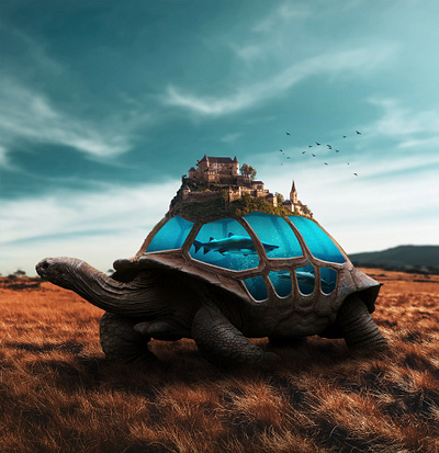 Tortoise Manipulation compositing digital illustration manipulation photoshop