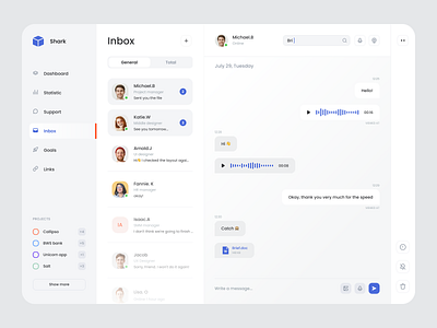 Inbox - Property Management by Bogdan Falin for QClay on Dribbble