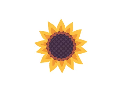 Sunflower daily design flat icon illustration sunflower vector