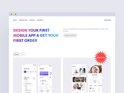 Design website desktop desktop design gradient ios app design popular shot services website