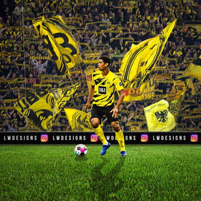 Jude Bellingham - BVB Dortmund bellingham borussia dortmund bundesliga bvb bvblogic design dortmund football football club football design football edit footballer germany illustration jude bellingham photoshop poster wallpaper