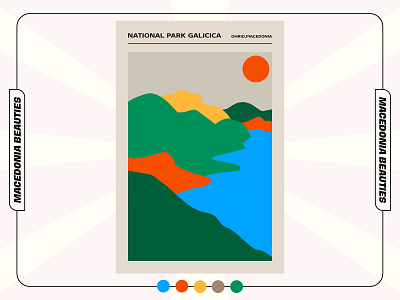 NATIONAL PARK GALICICA (Macedonia Beauties) beauties collection design galicica graphicdesign illustration macedonia macedonian minimal minimalistic mountain nationalpark poster poster art poster design