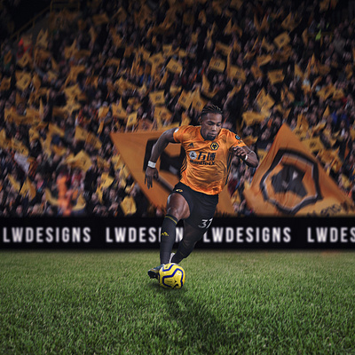 Adama Traore - Wolves adama adama traore bpl design europa league europe fifa fifa 20 football football club football design football edit footballer illustration photoshop poster premier league smsports wallpaper wolves