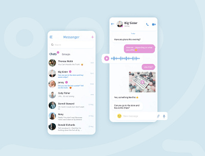 Direct Messaging app challenge chat contacts dailyui design message messenger ui