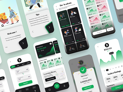 Crypto app for beginners application beginners branding case study crypto mobile product design ui ux