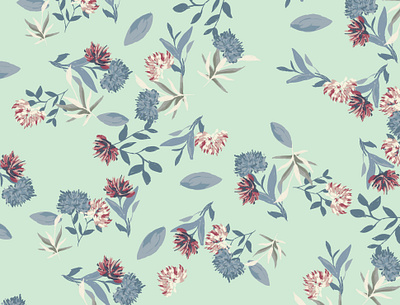 Summer Pastel Floral Design - C design floral floral design floral pattern graphic design illustration pastel pattern pattern art summer