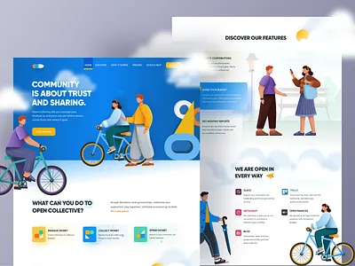Fund Collect & Manage Landing page app application colorful funding fundraising icon illustration isketch landing page mobile app design typography ui ui design ux ux design vector web design website website design