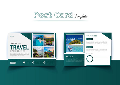 Modern & Professional Travel Post Card Design Template travel agency