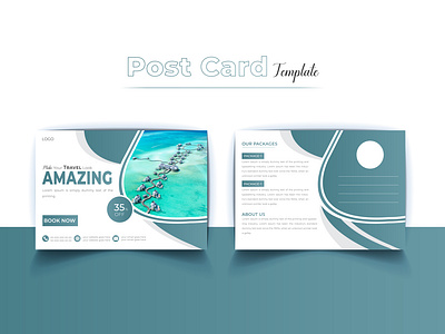 Professional And Creative Travel Post Card Design template