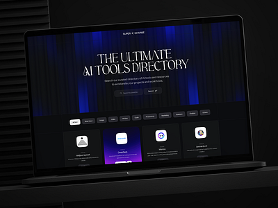 Super⚡Charge – Find the Right AI Tool in Seconds! ⏳ ai finder ai platform ai tools figma find ai tools landing page design smart ai search ui ui ux design ux