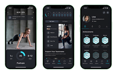 Fit Journey app design fitness app mobile design ui uiux design ux