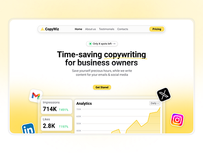 CopyWiz website design