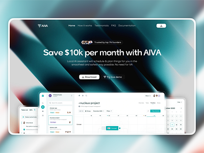 Aiva website design