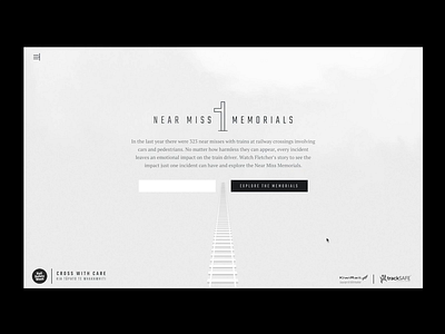 Near Miss Memorials 3d cinema4d design inspiration ui ux video webgl website design