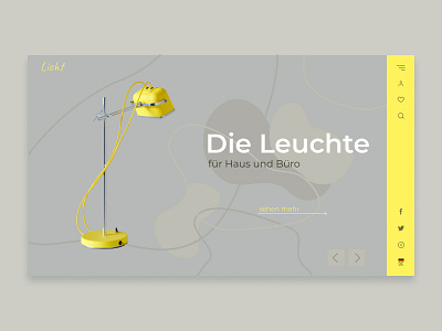 Die Leuchte design minimal ui ux web website