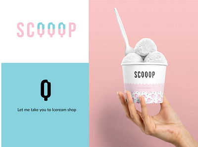 Logo Design for Icecream Shop - SCOOOP 2020 art branding design graphic illustration logo ui uiux vector