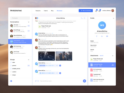 Web Messenger App chat chat app chat bot conversation desktop facebook figma freelance groups inbox interface mac mail message messenger team uidesign web