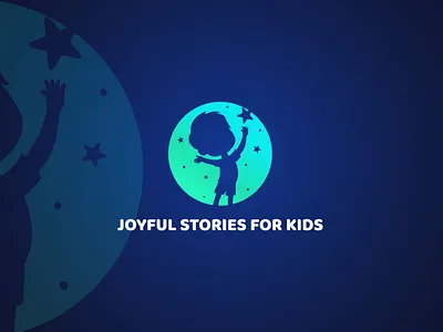 Joyful Stories for kids boy brandidentity creativelogo design fiverr fiverrgigs freelancer girl japan joyful kids logoexcellent play sky stars stories storybook typography