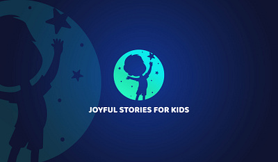 Joyful Stories for kids boy brandidentity creativelogo design fiverr fiverrgigs freelancer girl japan joyful kids logoexcellent play sky stars stories storybook typography