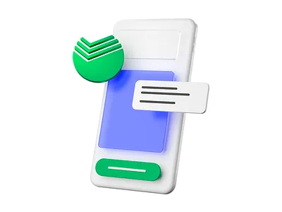 Yandex.Kassa — Sberbank 3d c4d clean illustration kassa minimal phone popup render sberbank white yandex