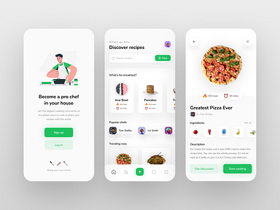 Recipes App UI 2020 app design design flat inspiration interface minimal mobile mobile app mobile design mobile trends mobile ui mobileinspiration mobiletrends mobileui trending uidesign uiinspiration uitrends uiuxdesign