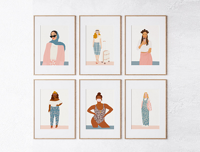 Illustration - Fun with faces art brand communication design feminism feminist france french frenchie gang girls girls support girls graphic design graphic designer print woman womens