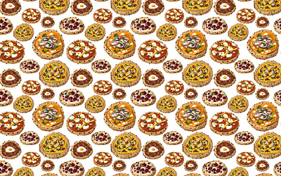Pizza Pattern food illustration illustration pattern design patterns pizza procreate