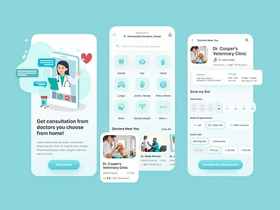 On Demand Doctor Consultancy book appointment covid19 dashboard ui doctor doctor app health health app healthcare app iconography minimal mobile app onboarding illustration onboarding ui ui uidesign uidesignpatterns uitrends uiux uxdesign uxresearch