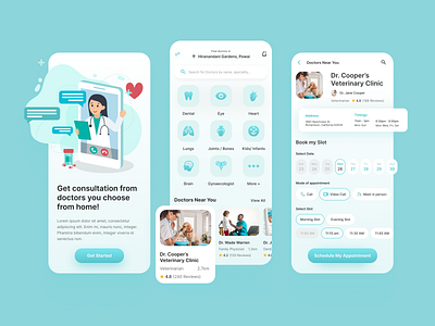 On Demand Doctor Consultancy book appointment covid19 dashboard ui doctor doctor app health health app healthcare app iconography minimal mobile app onboarding illustration onboarding ui ui uidesign uidesignpatterns uitrends uiux uxdesign uxresearch