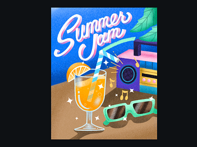 Summer Jam design graphic design illustration lettering poster summer typography
