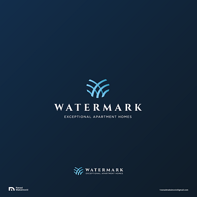 Watermark logo lines logo typography water