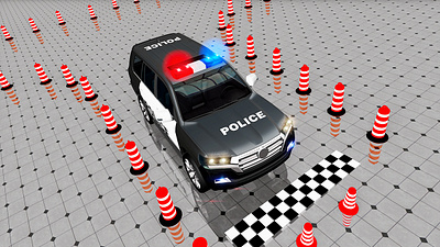 Modern Police Parking car game game art game graphic game gui game hud gui parking games racing game