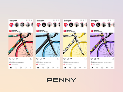Penny Bikes Instagram Ads [Collection 1] ads branding campaign case study concept design e learning graphic design instagram marketing