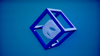 Geometry in Suspension, Blue 3d 3d animation 3d art 3d render animation art blue digital art geometry graphic design motion graphics render shape shapes