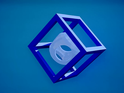 Geometry in Suspension, Blue 3d 3d animation 3d art 3d render animation art blue digital art geometry graphic design motion graphics render shape shapes
