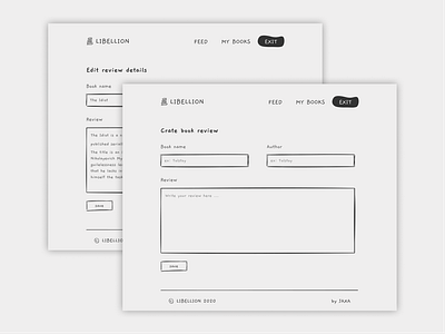 Libellion: Edit and Create view design ui uiux ux