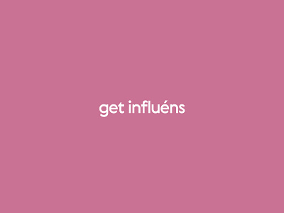 getinfluéns.com is ready for sale! branding design domain get get influens influencer influens logo product