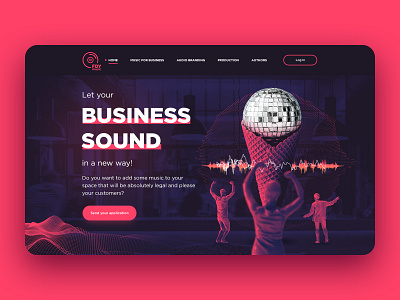 Website FDY Music design landing landing page music sale uxui website