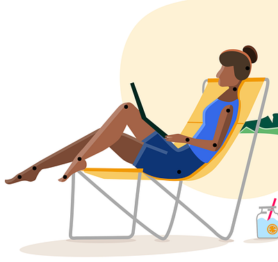 Rigging character aftereffects design drawing duik duik bassel female green illustration illustrator layers outline pivot points process red relax rigging summer vector yellow