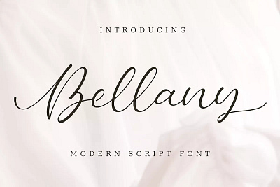 Free Bellany Script Font beauty bestseller branding business calligraphy clean couple elegant fancy feminine fresh gorgeous handlettering handwritten invitation ligature logo minimalist modern photography